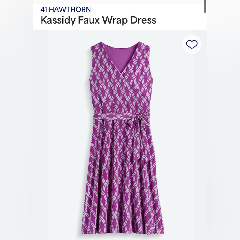 41 Hawthorn Purple Faux Wrap Dress